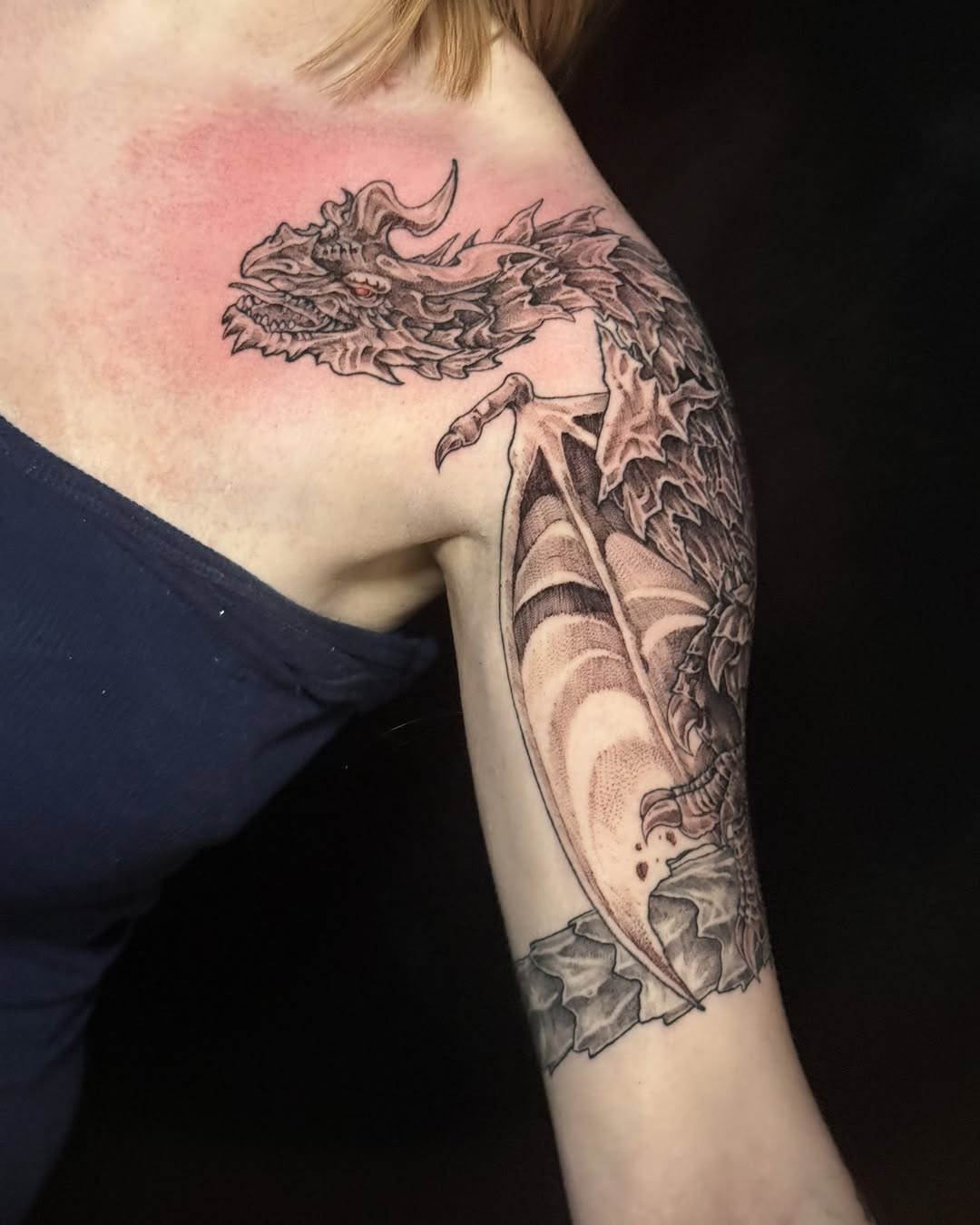 Tattoo by @tattoos_by_cat — realism, dotwork