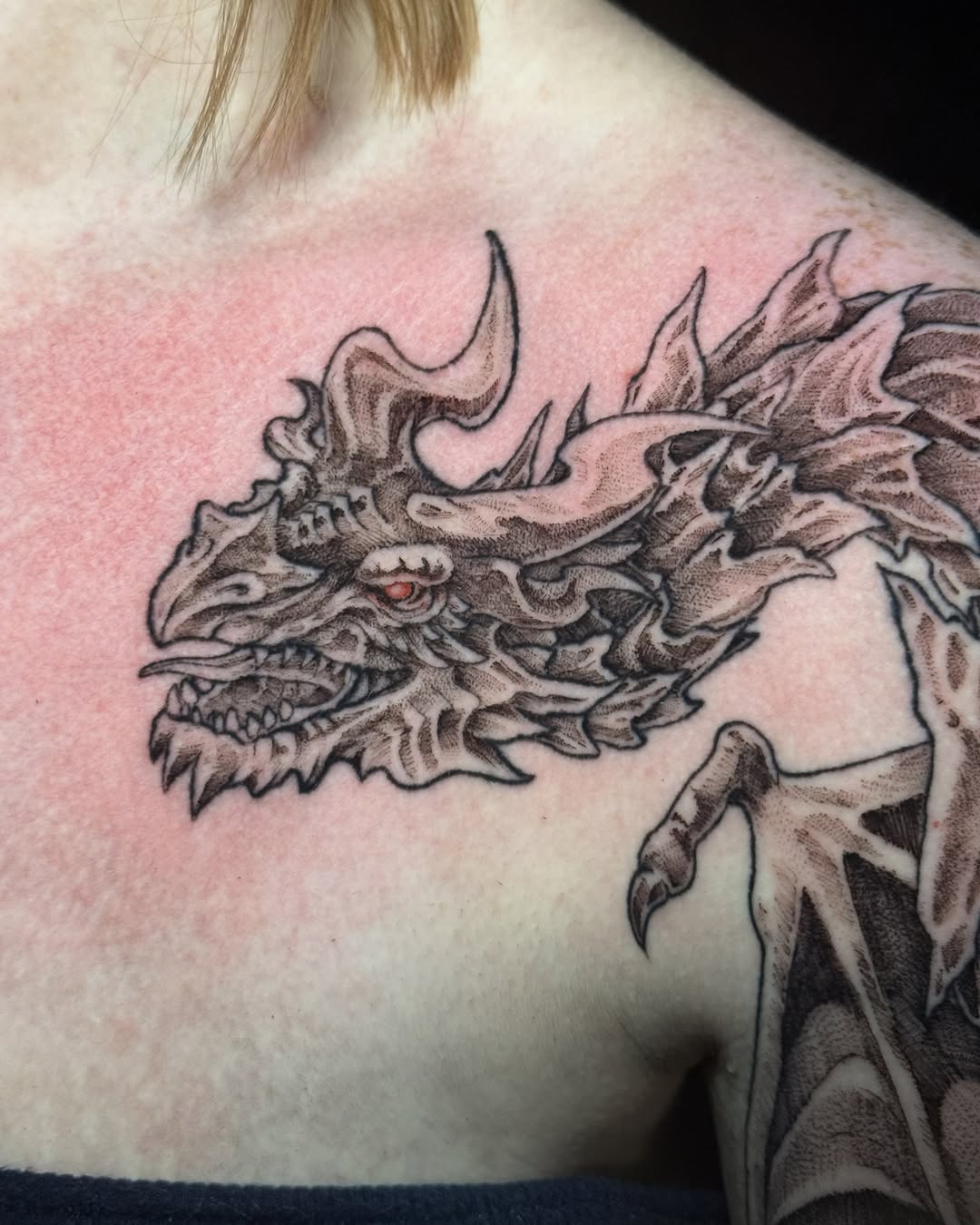Tattoo by @tattoos_by_cat — dotwork, dark_realism