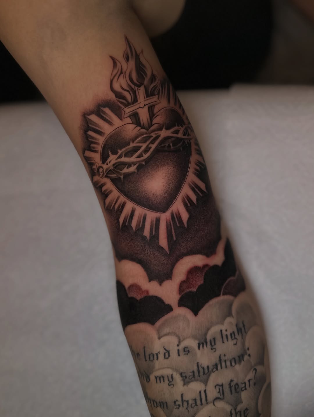 Tattoo by @inkmando — black_and_grey, illustrative