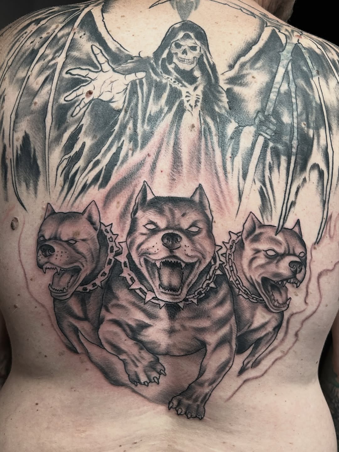 Tattoo by @thedanschuster — dark_realism, black_and_grey
