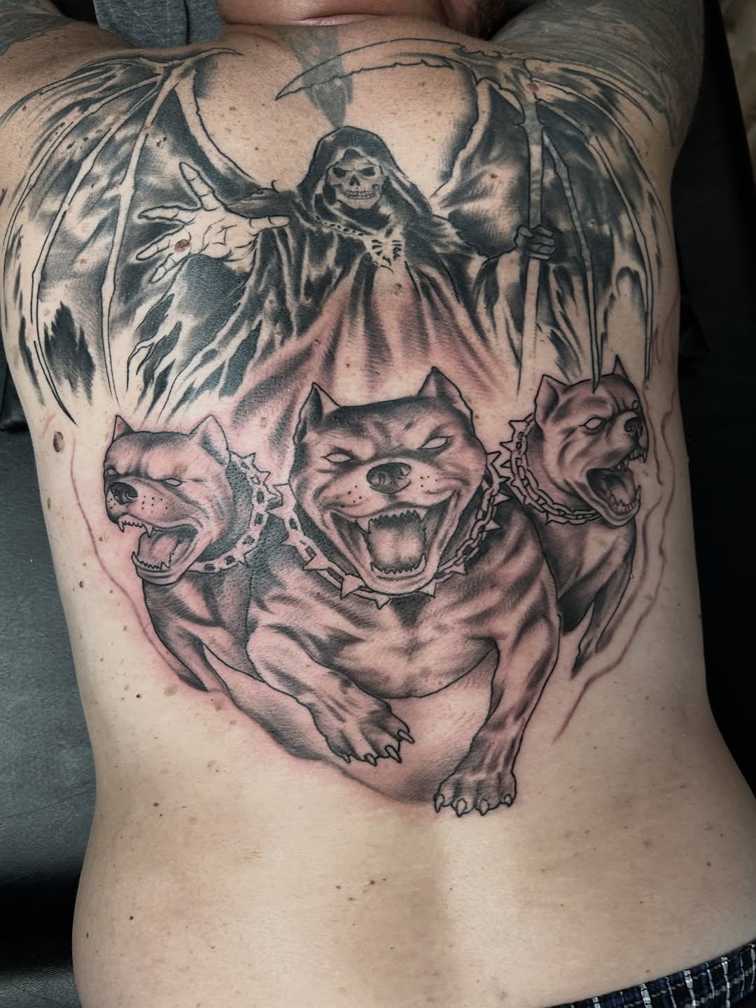 Tattoo by @thedanschuster — dark_realism, black_and_grey