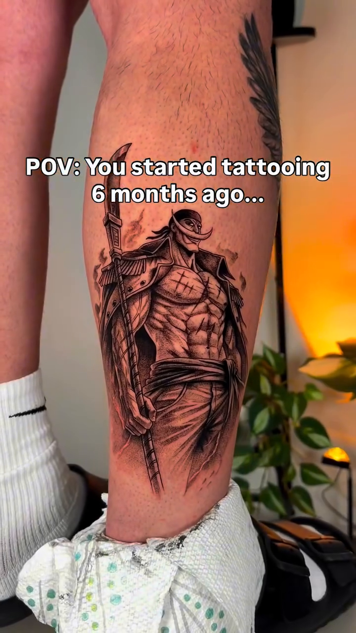 Tattoo by @_justq_inkkk โ realism, black_and_grey