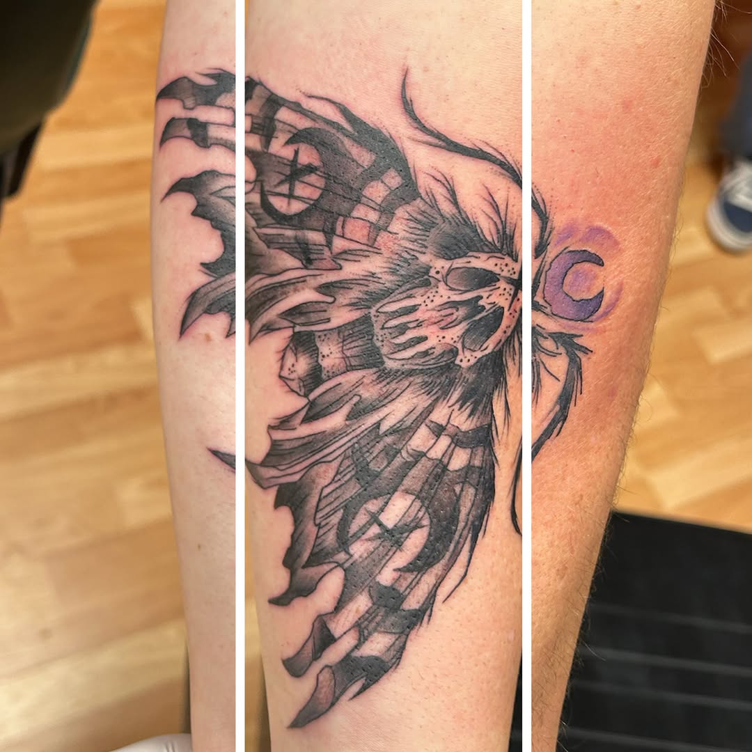Tattoo by @chris_renaissancetattoos — dark_realism, black_and_grey