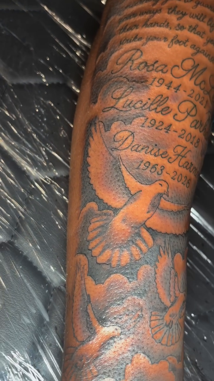 Tattoo by @tatboy_k — lettering_script, black_and_grey
