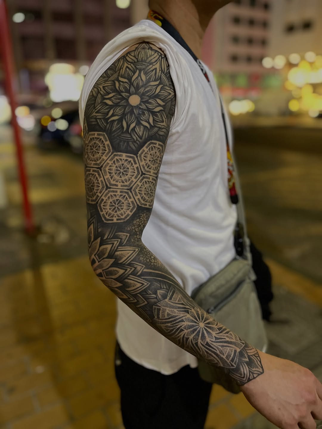 Tattoo by @russellefandialan โ geometric, dotwork