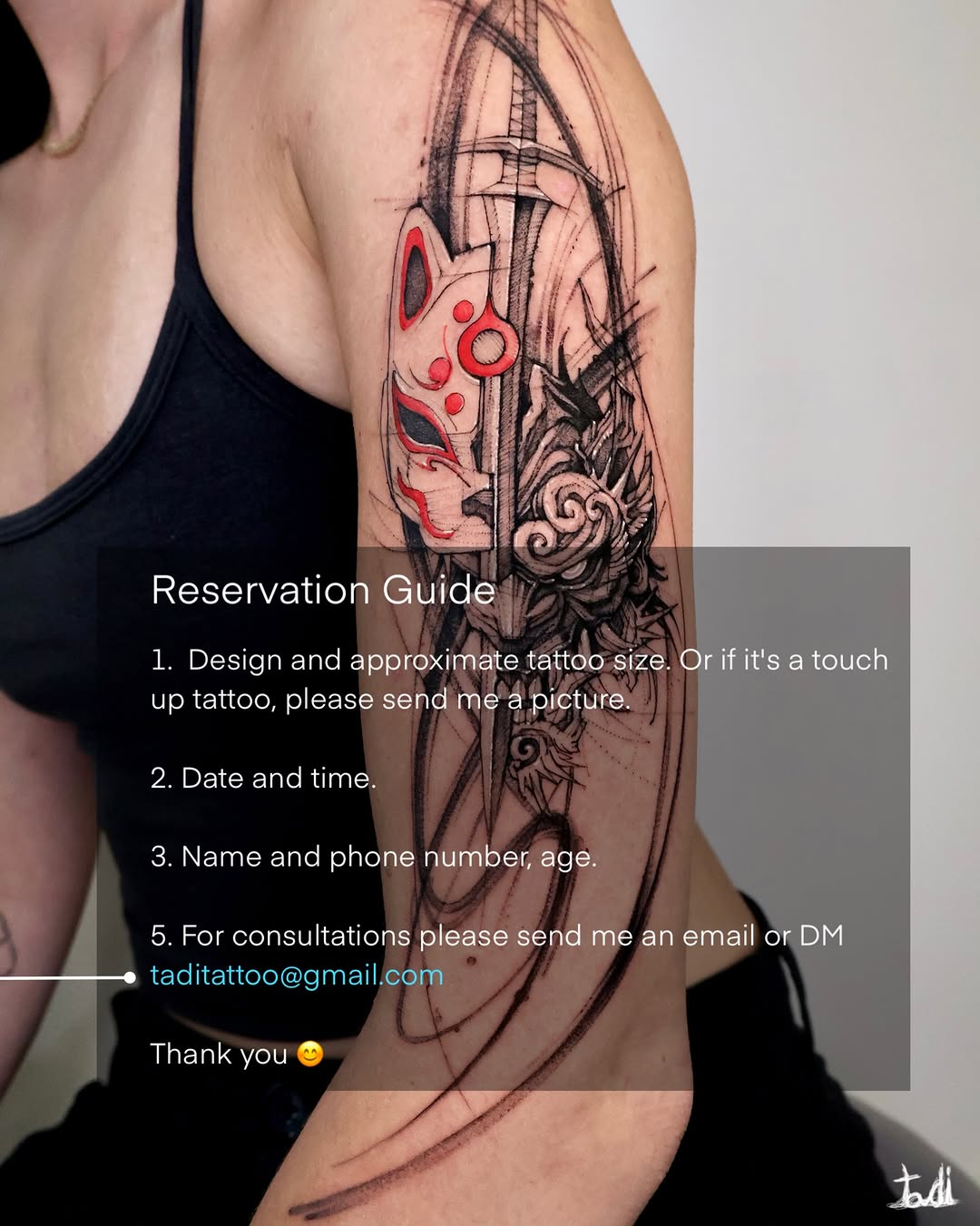 Tattoo by @tadi_tattoo — illustrative, black_and_grey