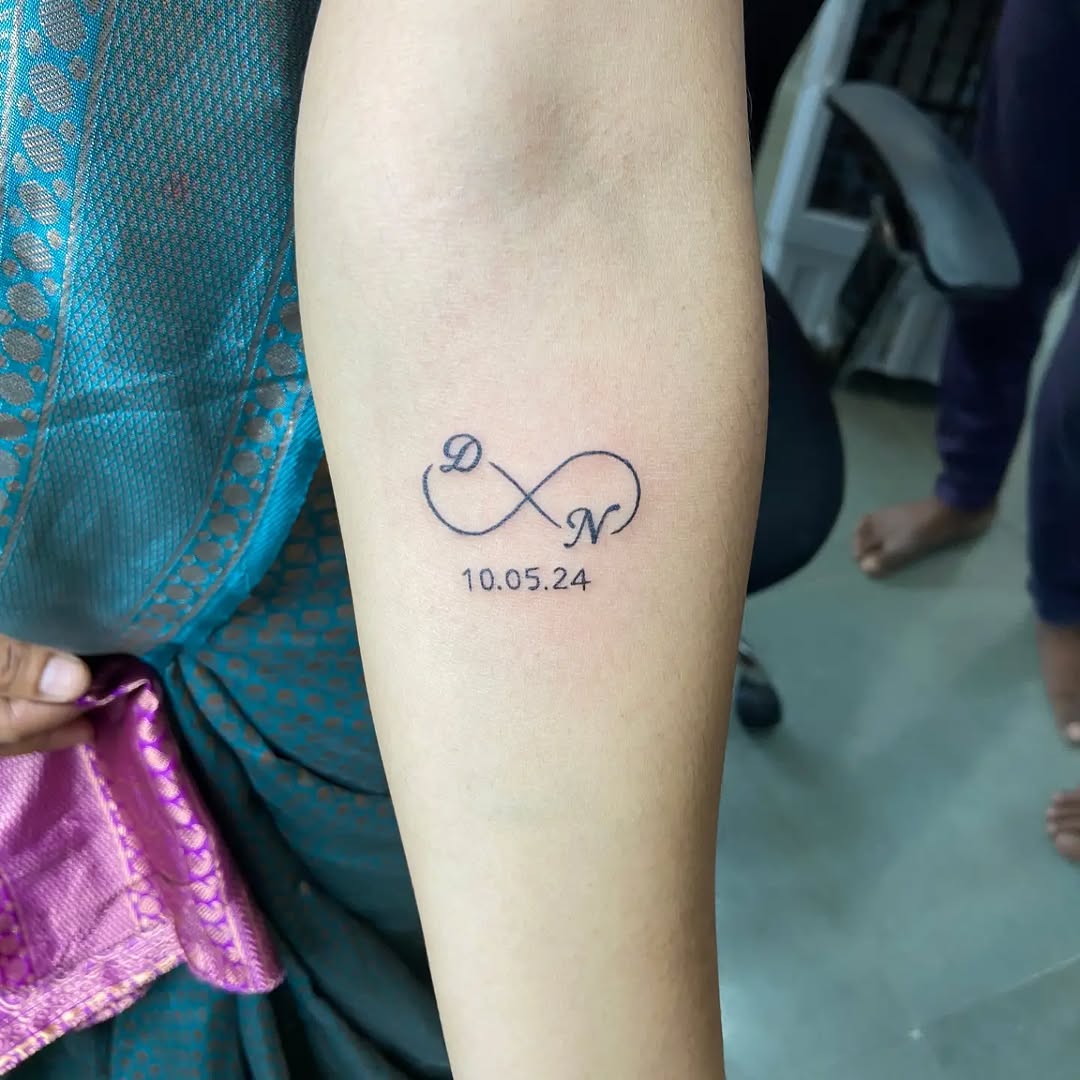Tattoo by @vrtattoo_pandhurna โ fine_line, lettering_script
