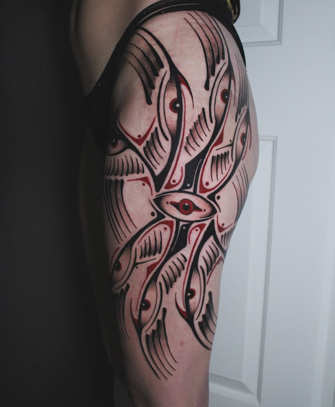 Tattoo by @dylanwalkertattoo — blackwork, ornamental