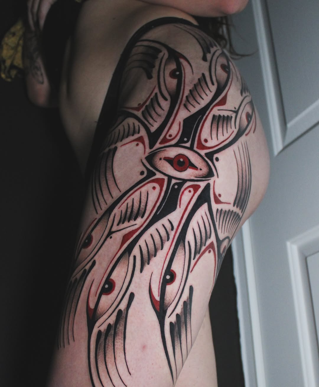 Tattoo by @dylanwalkertattoo — blackwork, ornamental