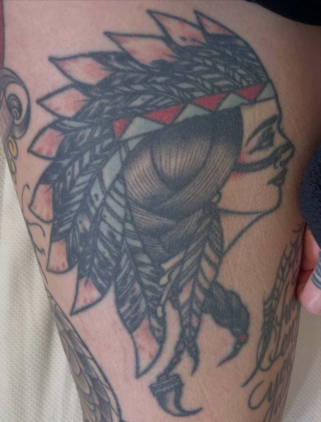 Tattoo by @sacred_crow — american_traditional, black_and_grey
