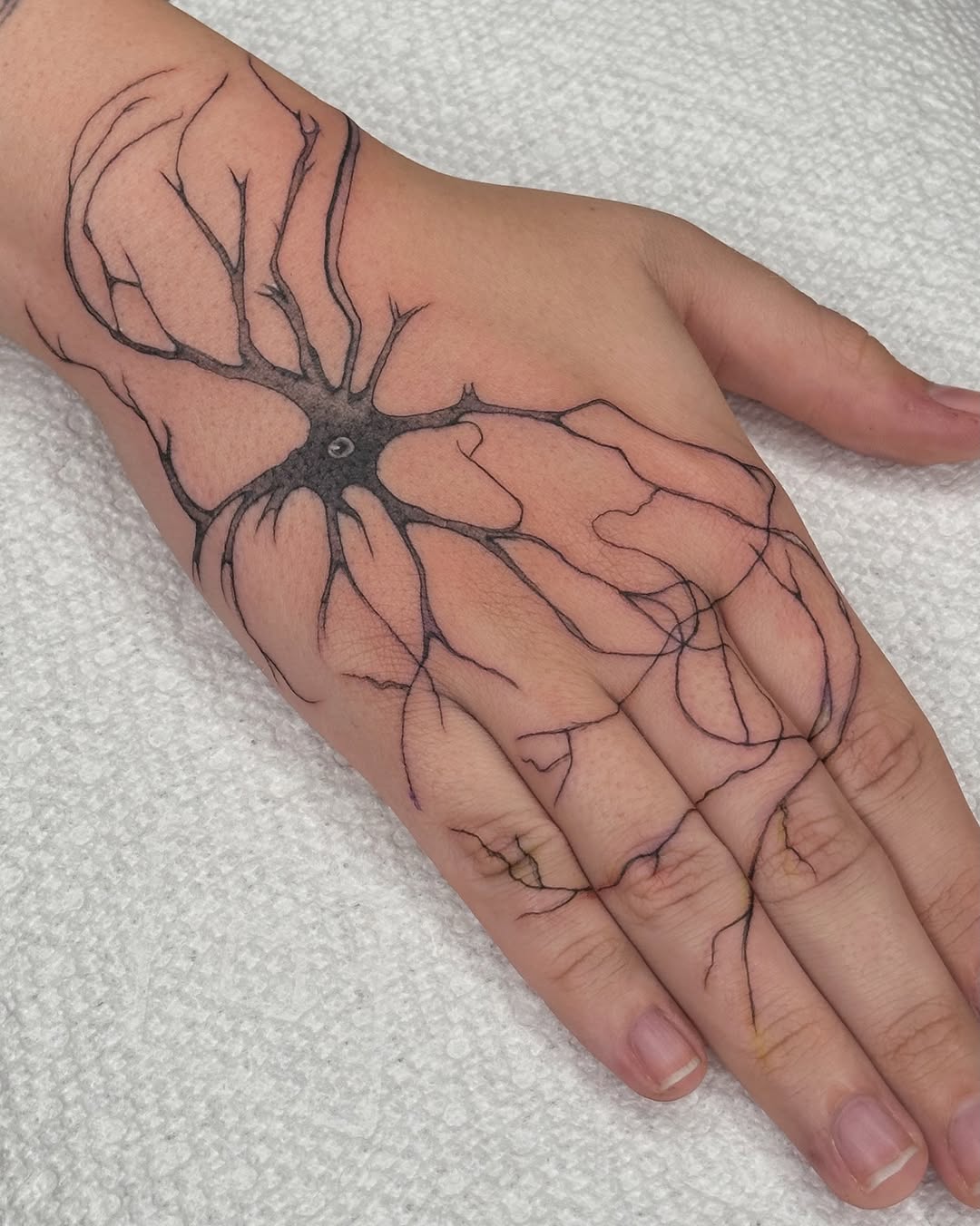 Tattoo by @lilskelevine.tt — fine_line, black_and_grey