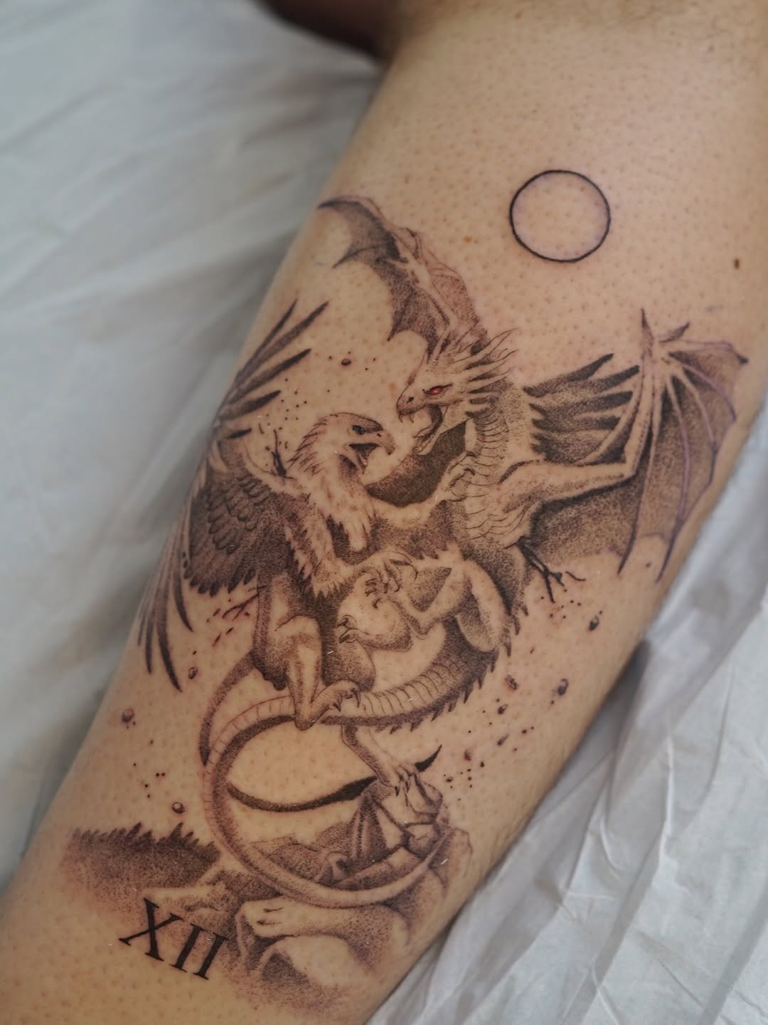 Tattoo by @joshinfantetattoos — black_and_grey