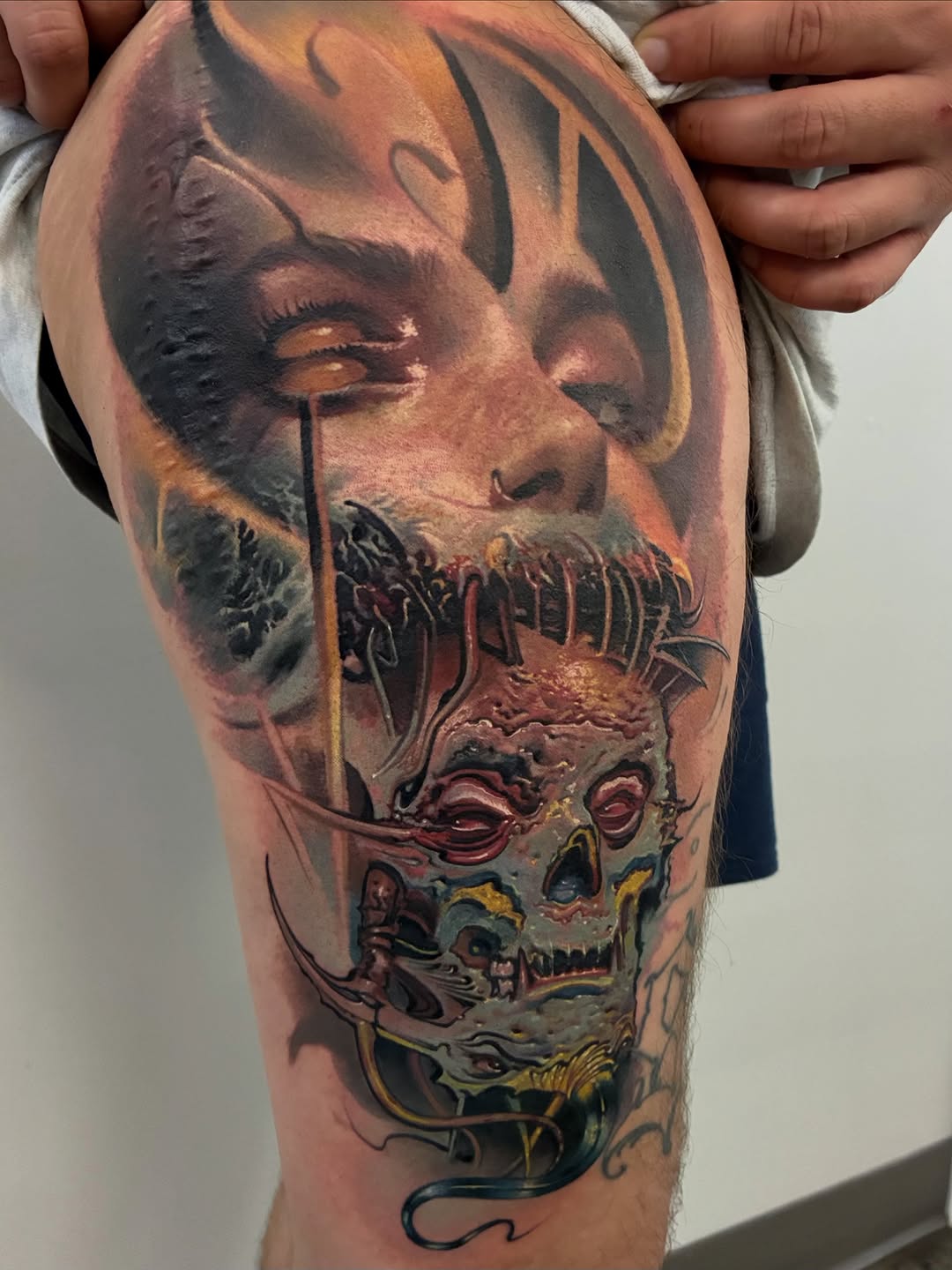 Tattoo by @roberthernandeztattoos — realism, dark_realism