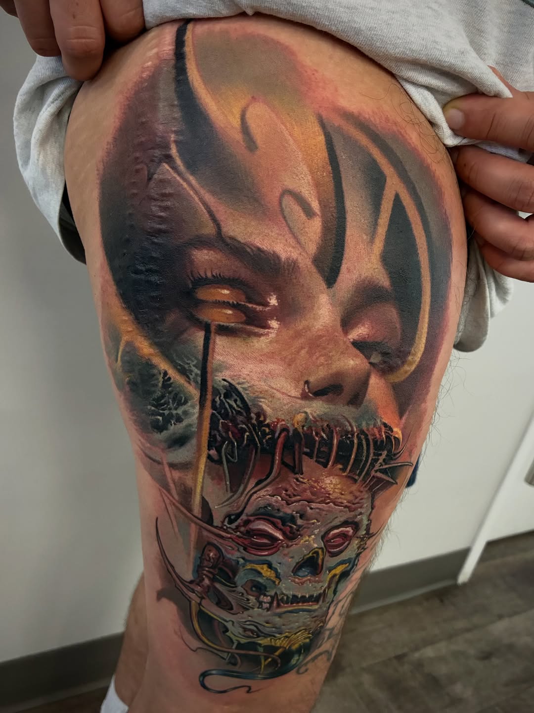 Tattoo by @roberthernandeztattoos — realism, dark_realism