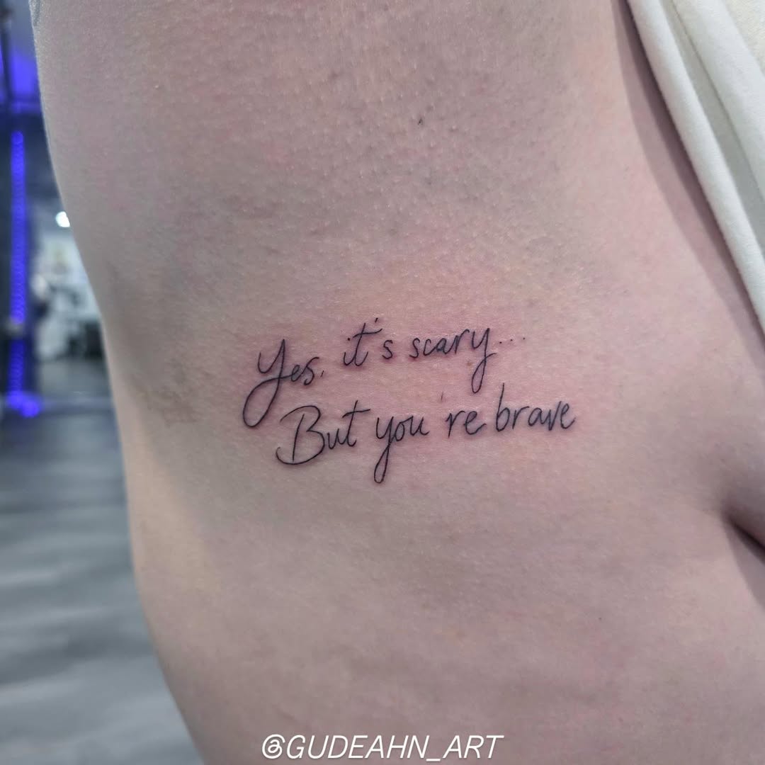 Tattoo by @gudeahn_art — lettering_script, fine_line