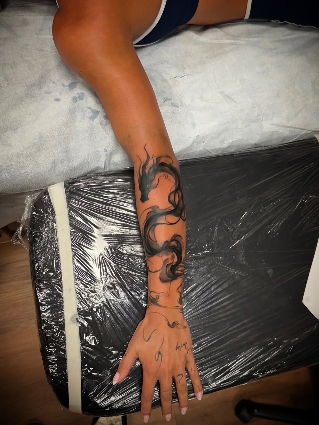 Tattoo by @archangel_artistry — black_and_grey