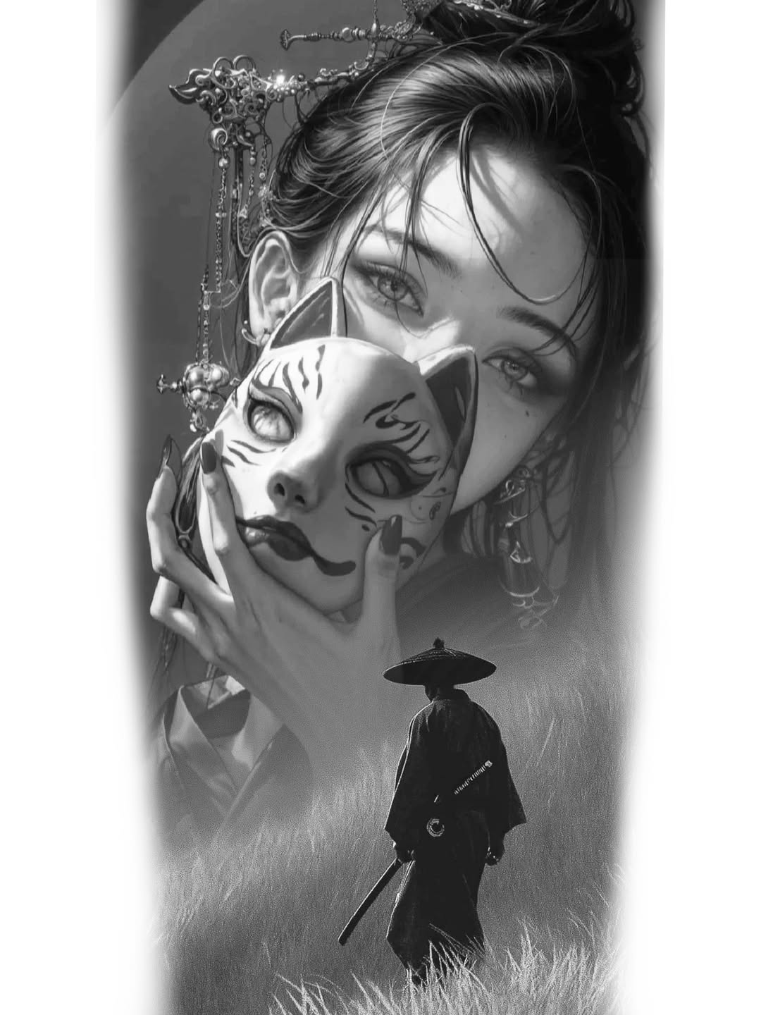 Tattoo by @rikkileetattoo โ realism, black_and_grey