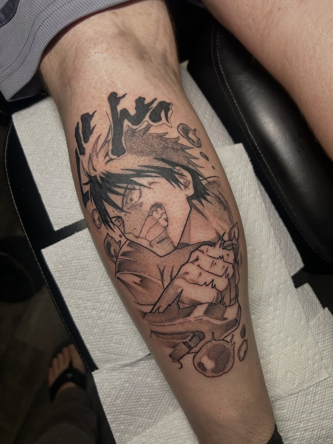 Tattoo by @noahsyer.tats — anime, illustrative