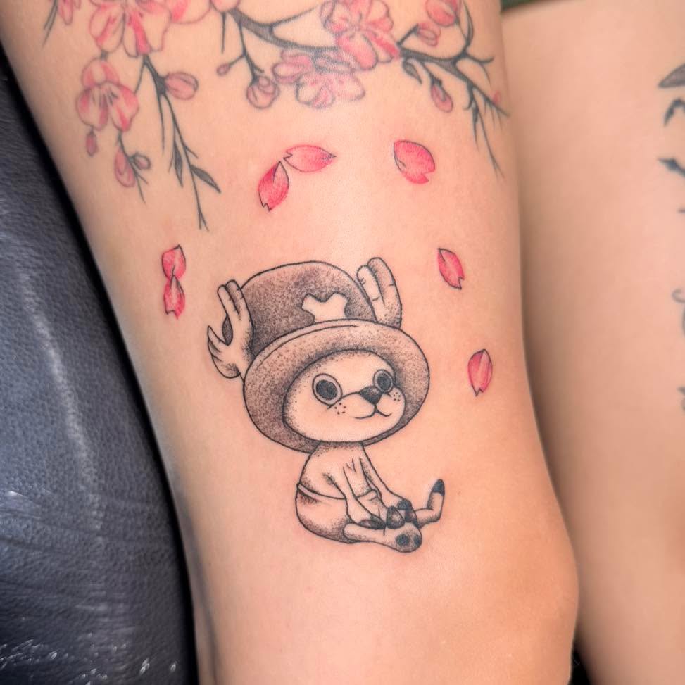 Tattoo by @artby_destiny_ — illustrative, anime