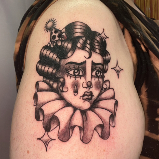 Tattoo by @axelhoney — american_traditional, chicano