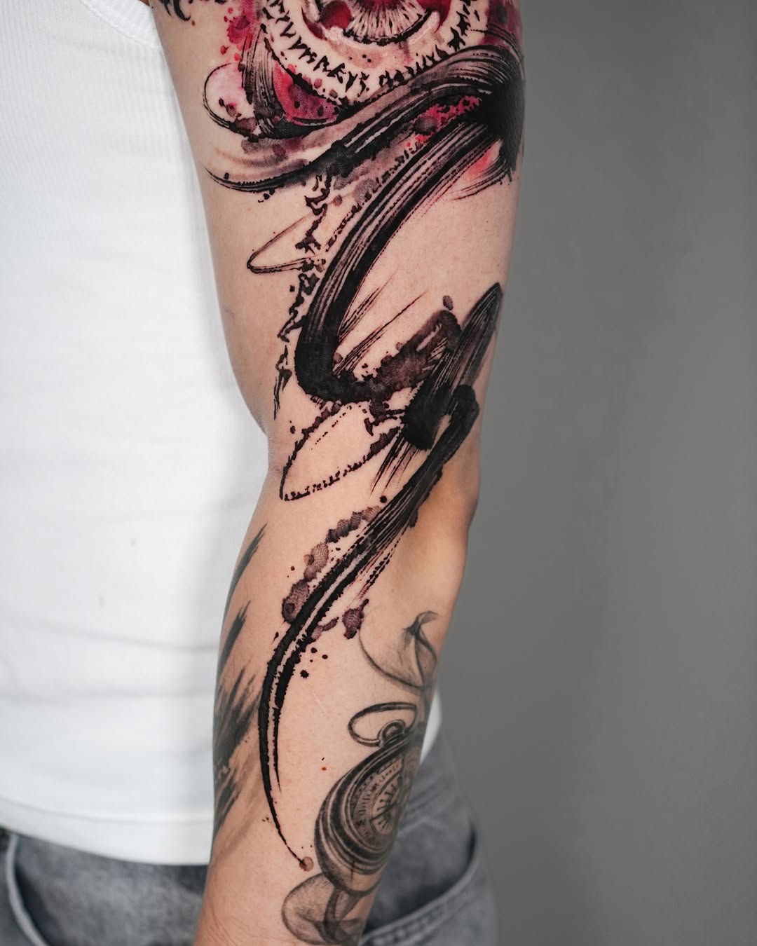 Tattoo by @jiya.brush — trash_polka, watercolor