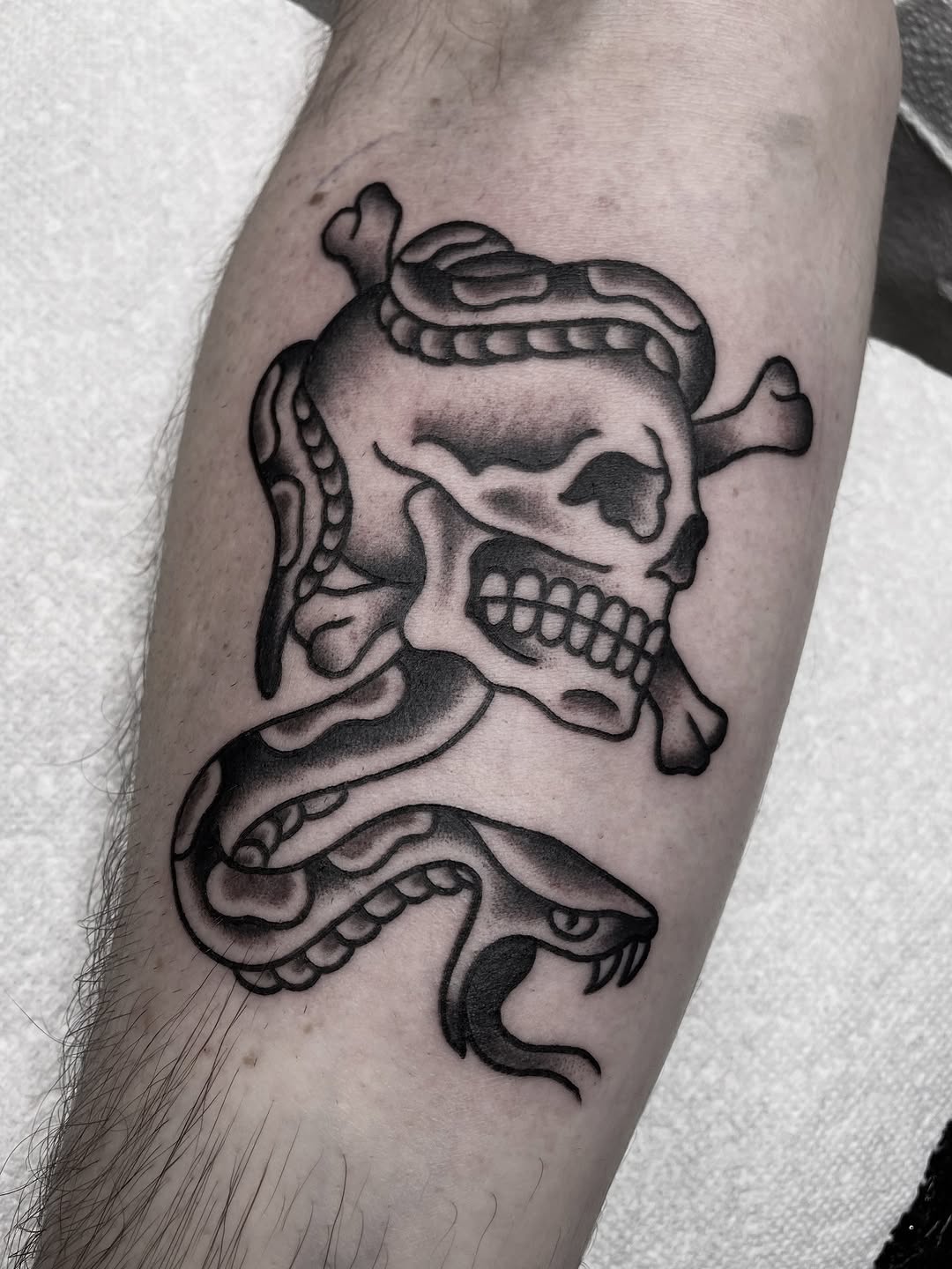 Tattoo by @katbarrieau — american_traditional, black_and_grey