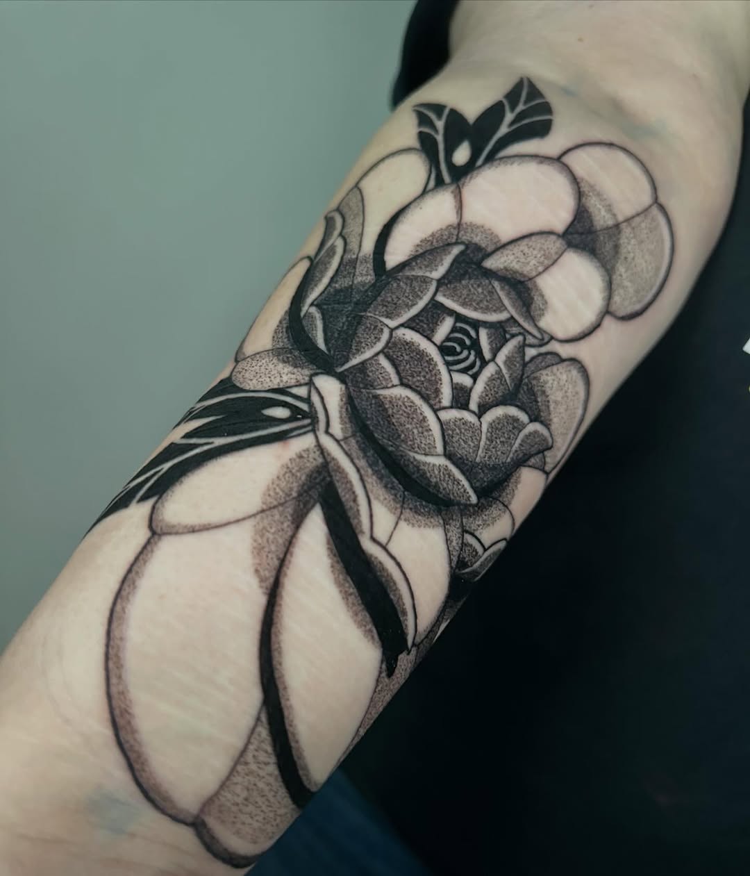Tattoo by @willdotattoos — black_and_grey, dotwork