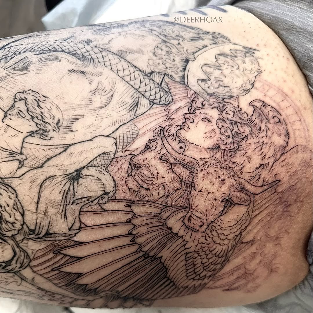 Tattoo by @deerhoax — realism, black_and_grey