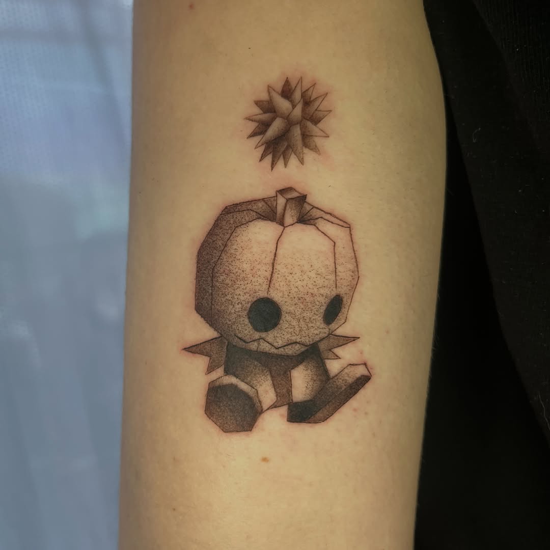 Tattoo by @vapidstar — dotwork, geometric