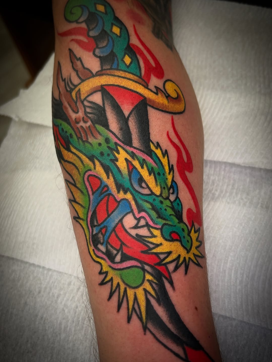 Tattoo by @ericcaudilltattoo — american_traditional, japanese_irezumi