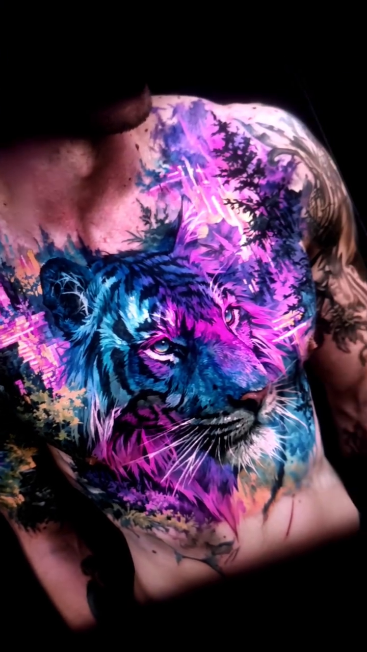 Tattoo by @x1.topsecret — illustrative, watercolor