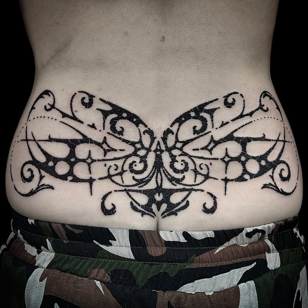 Tattoo by @shiver_beams — blackwork, ornamental