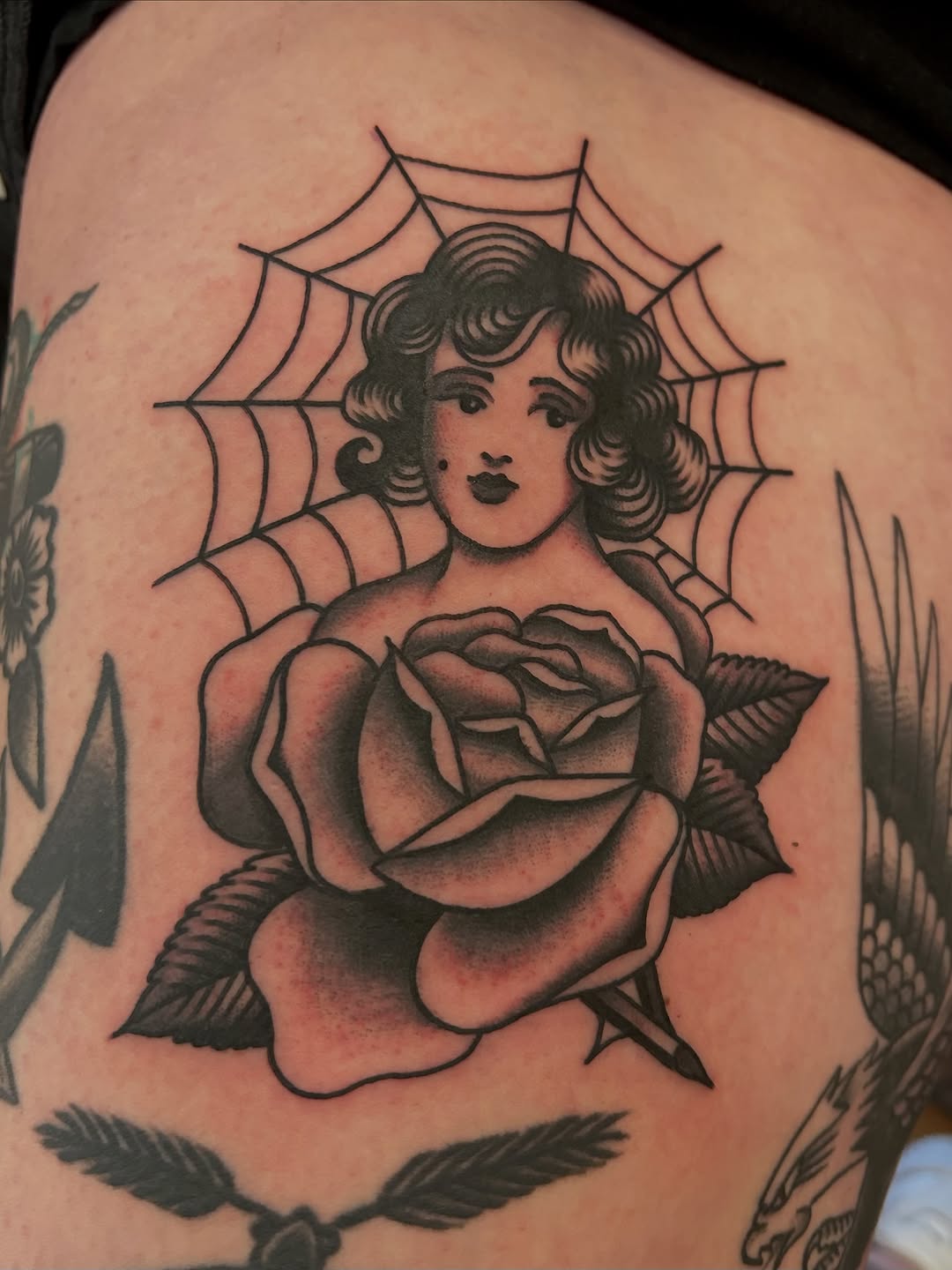 Tattoo by @christian.lasyone โ american_traditional, black_and_grey