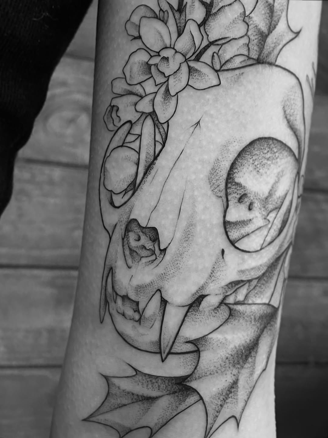 Tattoo by @witchpuke โ dotwork, black_and_grey