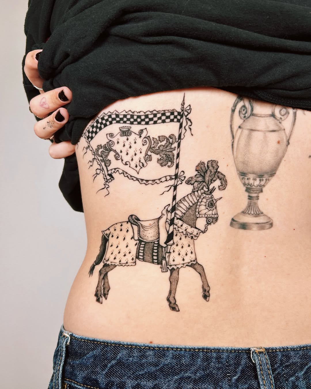 Tattoo by @ibuylemurs — black_and_grey, illustrative