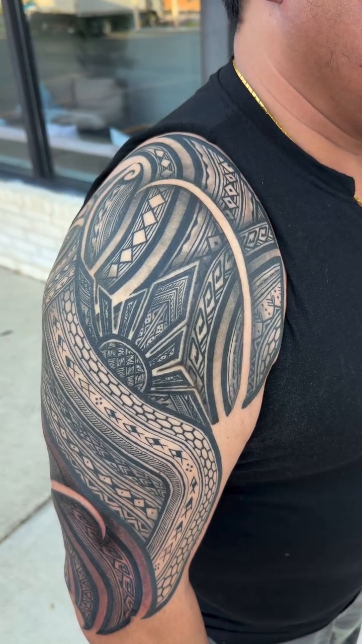Tattoo by @barrysan — tribal, geometric