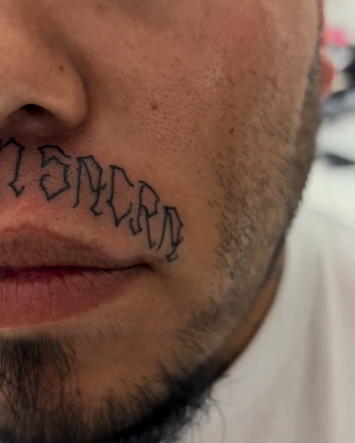 Tattoo by @t4no_one — lettering_script, blackwork