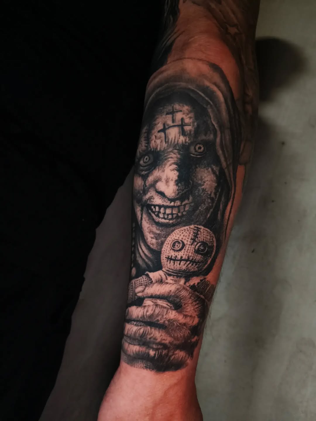 Tattoo by @mitkotattoobromley — dark_realism, black_and_grey