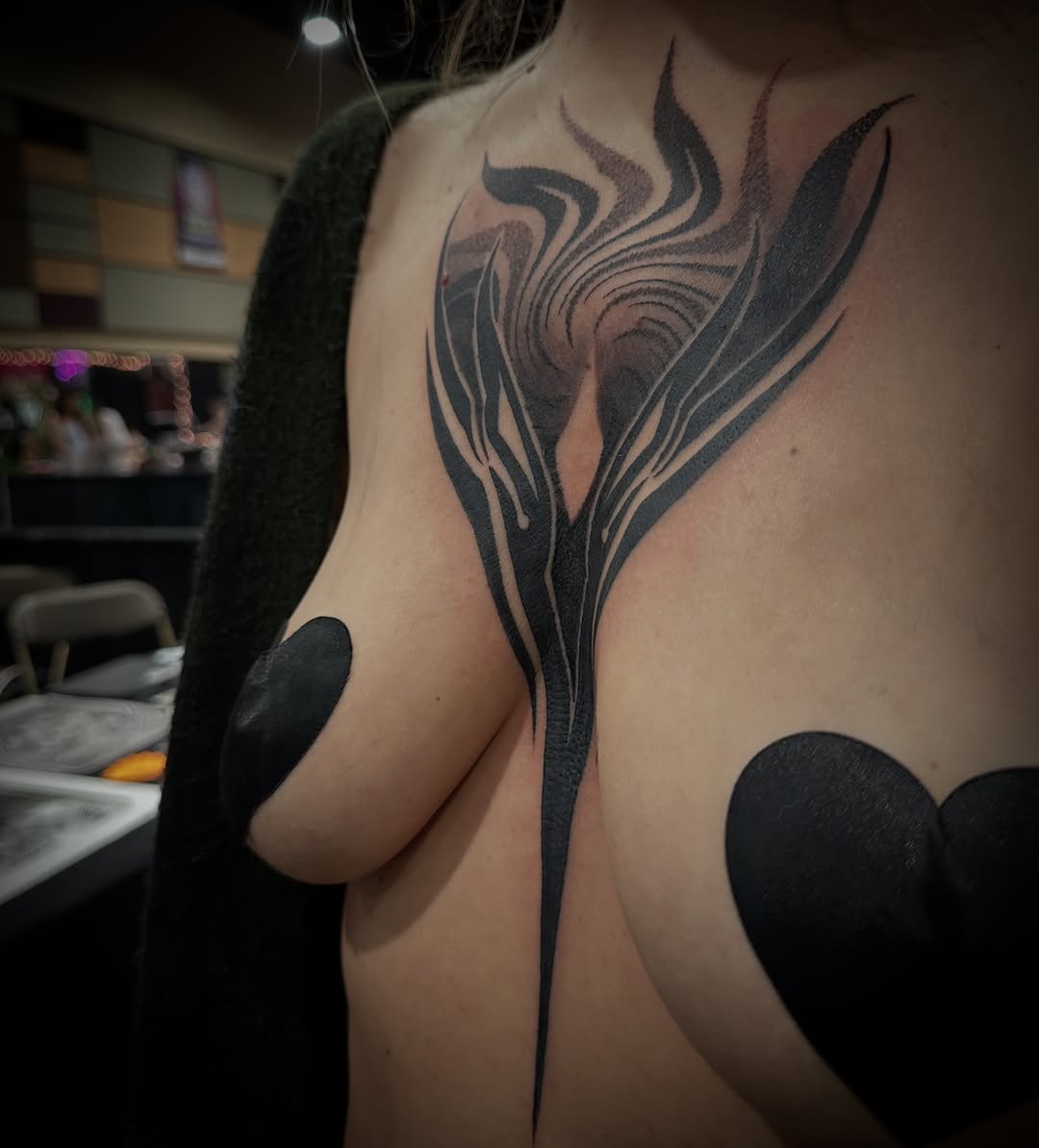Tattoo by @wes_does_stuff — blackwork, ornamental