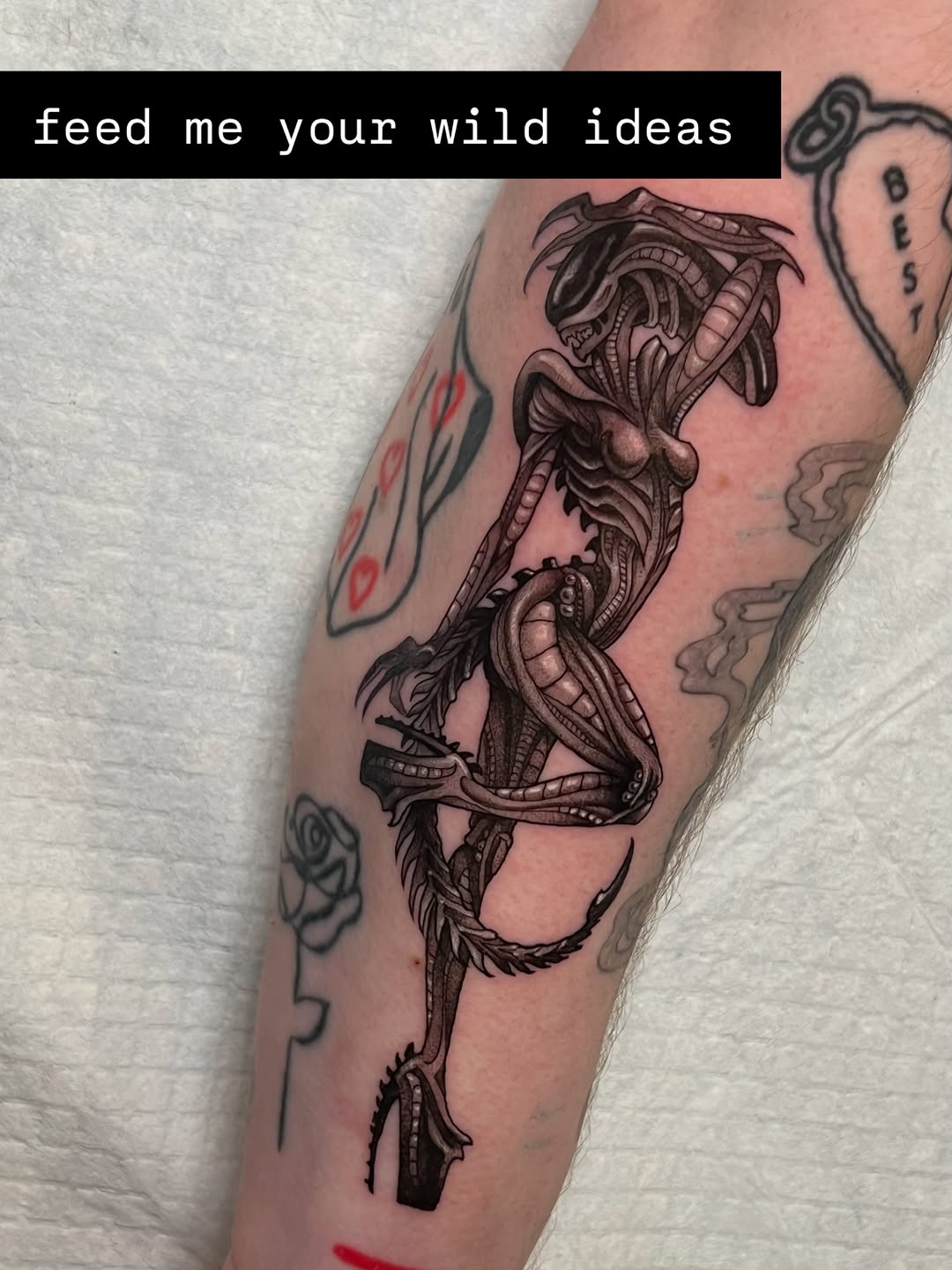 Tattoo by @girlwiththefoxtattoo — realism, black_and_grey