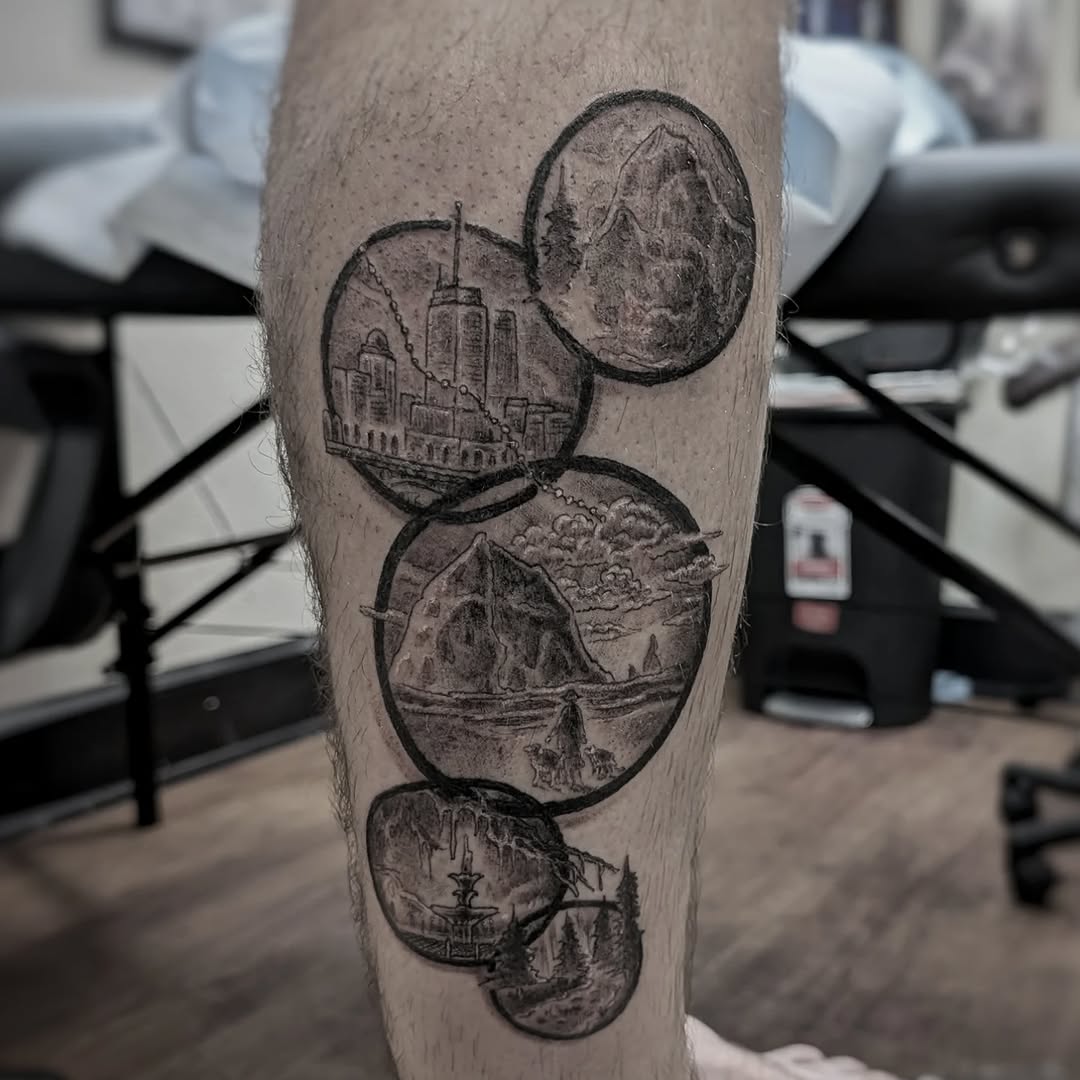 Tattoo by @graffitilostpdx — black_and_grey, realism