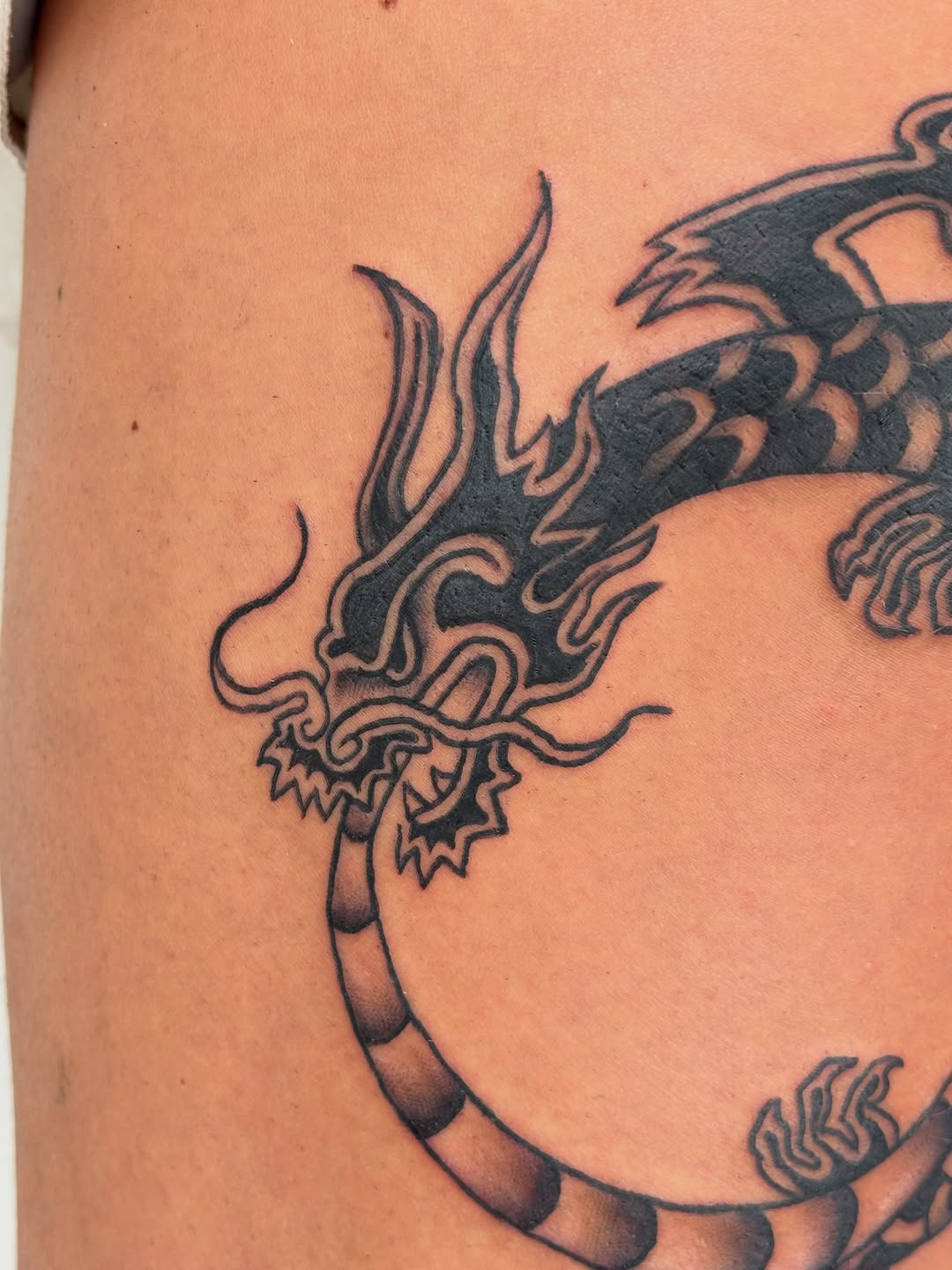 Tattoo by @belmont.studios — japanese_irezumi, blackwork