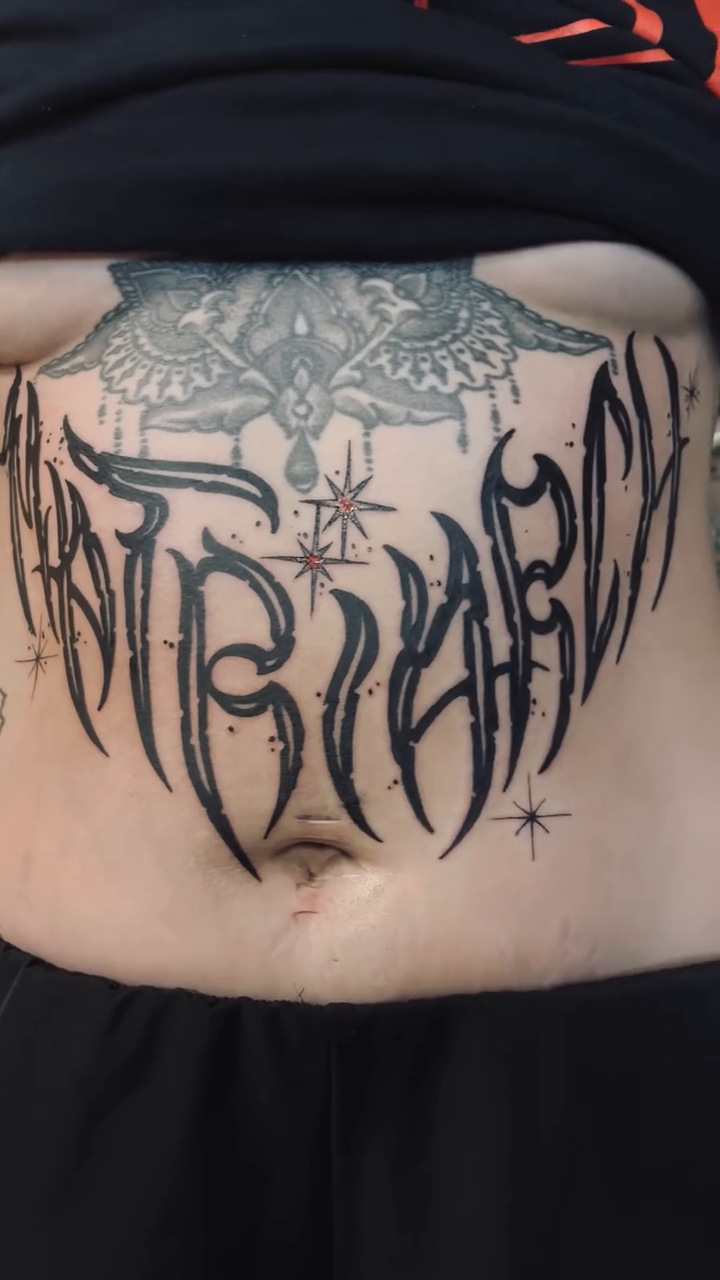 Tattoo by @neuropathogenic — lettering_script, blackwork