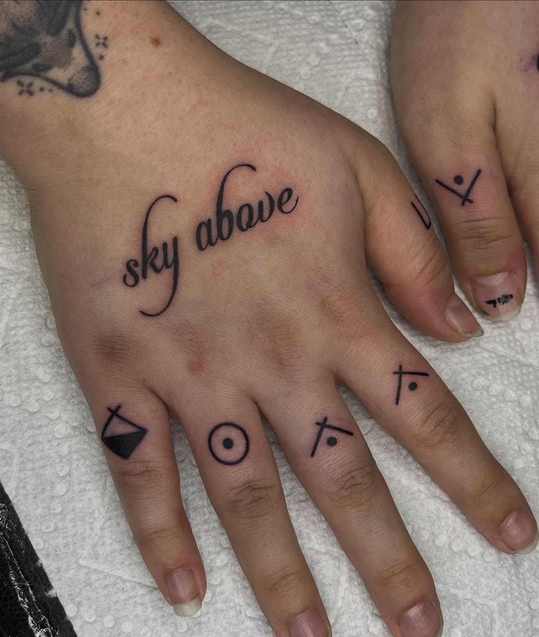 Tattoo by @shark_boy_tattoos โ lettering_script, minimalist