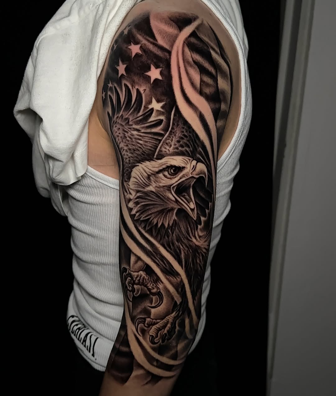 Tattoo by @aleman.adan — realism, black_and_grey