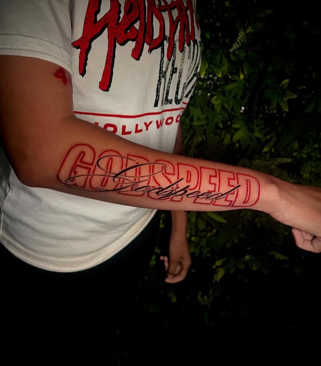 Tattoo by @tattsbyleek โ lettering_script