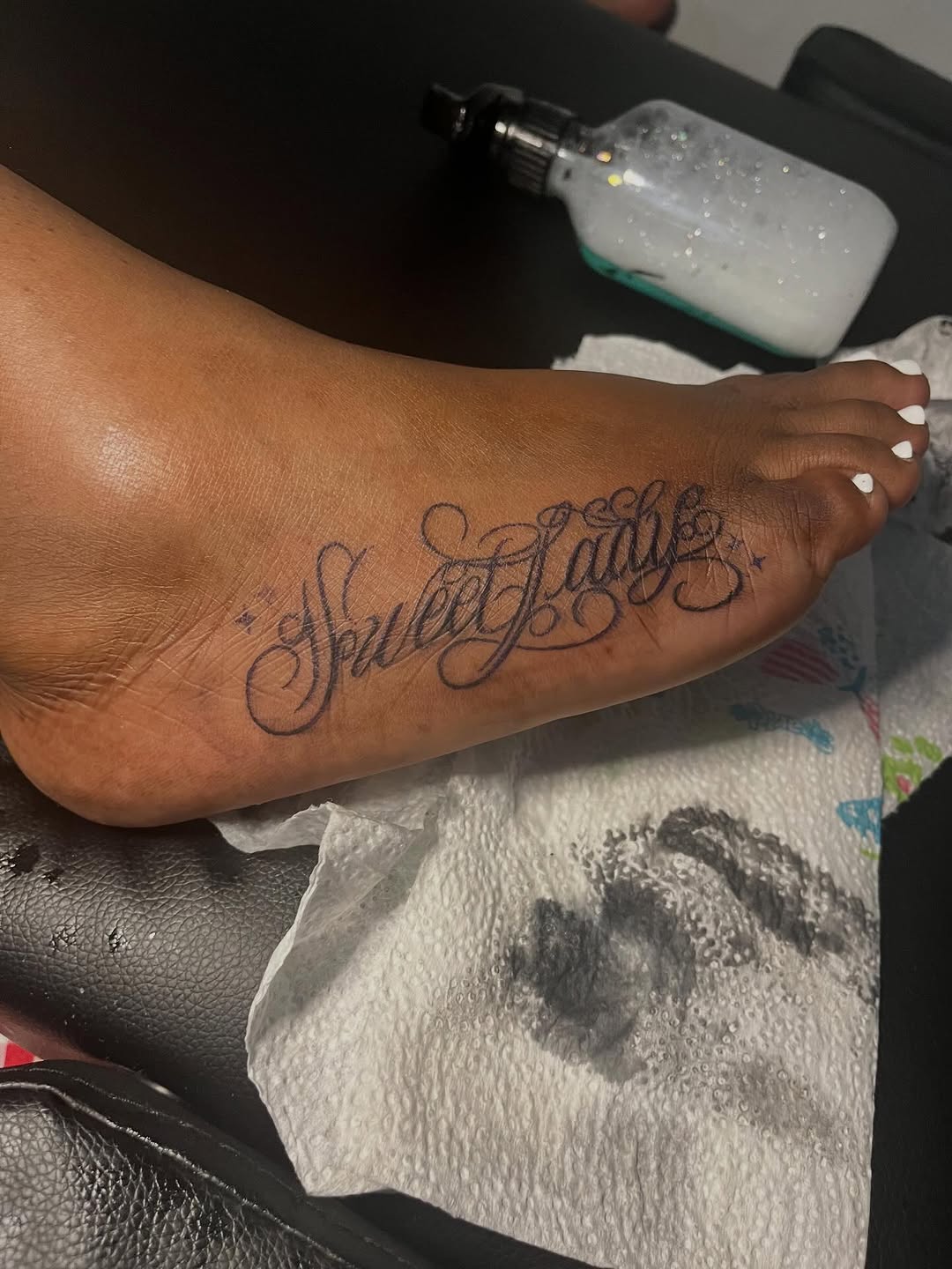 Tattoo by @inkbylaybae โ lettering_script, fine_line