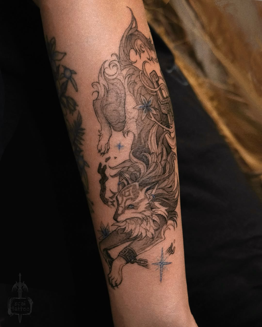 Tattoo by @scaitattoo โ black_and_grey