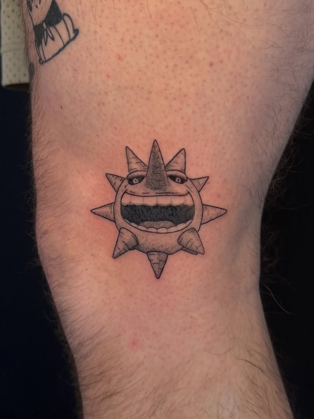 Tattoo by @tofuskintattoo β anime, black_and_grey