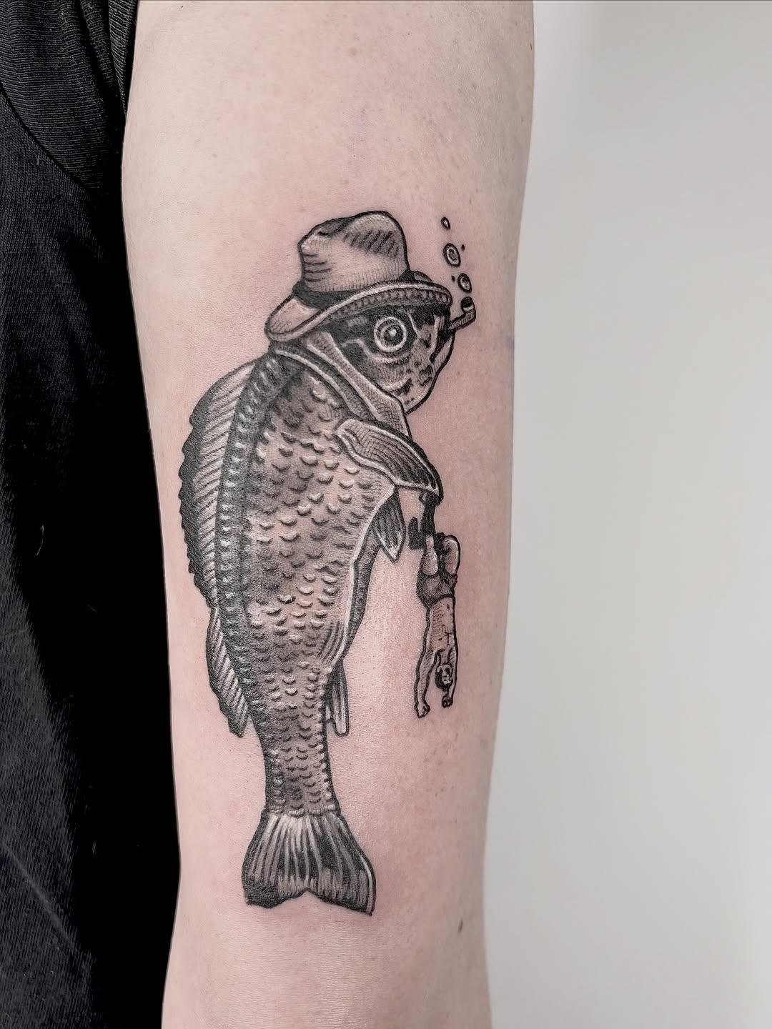 Tattoo by @miss.rage.tattoos — black_and_grey